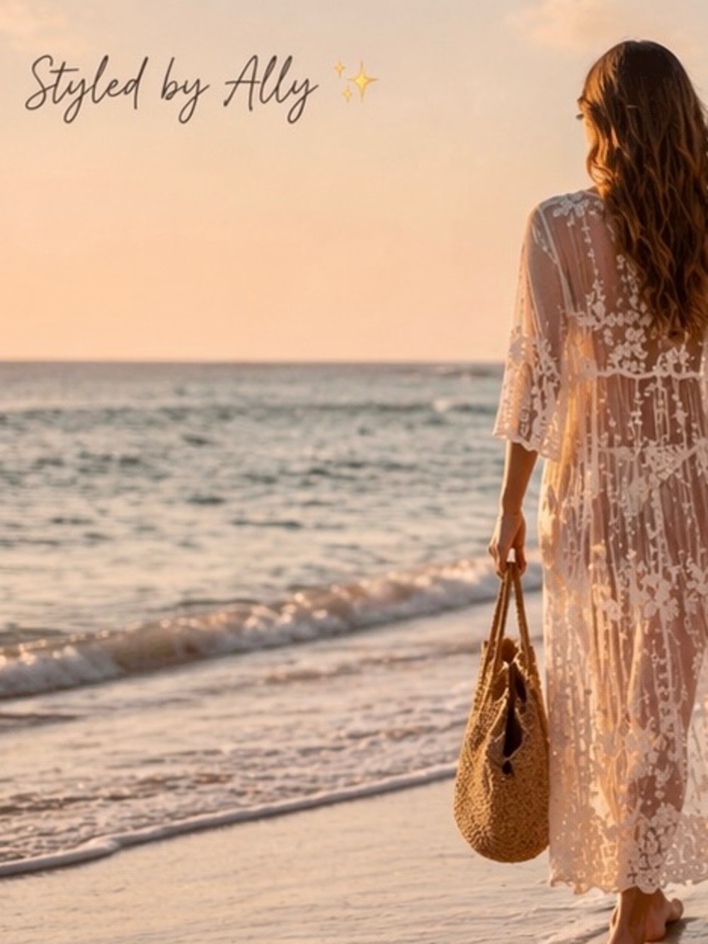 NWT Thirty Thirty Ivory Embroidered Mesh Cover-Up | Beach to Brunch | M/L